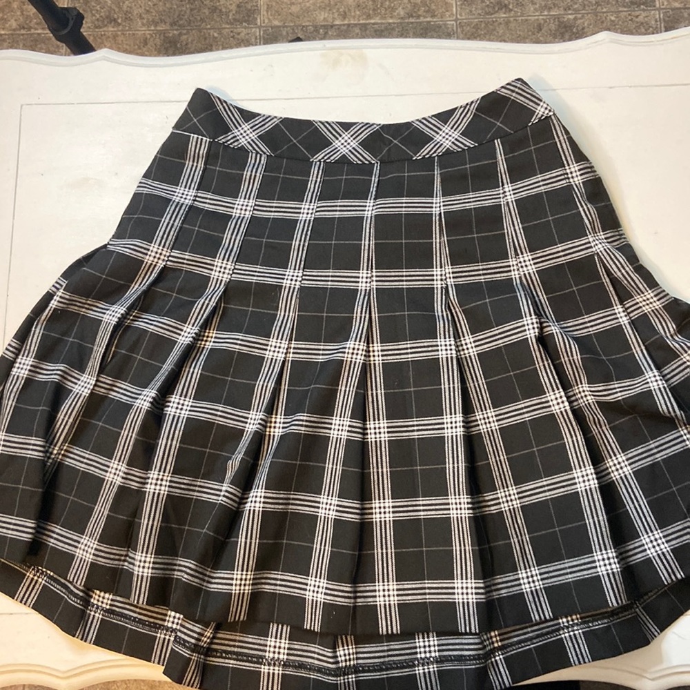 Black Plaid Tennis Skirt